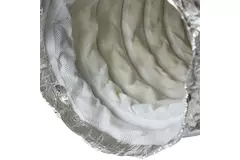 Flexibele geluiddemper non-woven met aansluiting diameter 125 mm lengte 1000mm