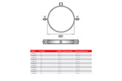 Metalen beugel diameter 125 mm met rubber (sendz. verz.)