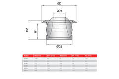 Jet rooster 160mm muur- en wandmontage RAL 9010