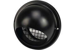 RVS bolrooster 125mm geveldoorvoer - EL-SS-B125 SS RAL9005