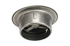 RVS ventilatie ventiel 100mm toevoer -en afvoer met klemveren - DVI-C100