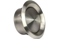 RVS ventilatie ventiel 100mm toevoer -en afvoer met klemveren - DVI-C100