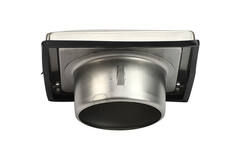 RVS gevelrooster 150mm met terugslagklep hoge doorlaat - EL-SS-BD150 SS