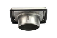 RVS gevelrooster 100mm met beweegbare lamellen hoge doorlaat - EL-SS-OP100 SS