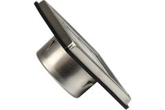 RVS gevelrooster 100mm met beweegbare lamellen hoge doorlaat - EL-SS-OP100 SS