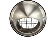 RVS bolrooster 125mm geveldoorvoer - EL-SS-B125 SS