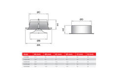 Ventilatie toevoer ventiel 100mm metaal - S-DVS100 RAL9010