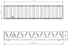 Volumeregelklep voor ventilatierooster - 825x75 (GT007-08250075)