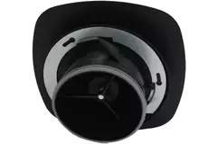 Imaginair RLV ventiel vierkant Ø 125 mm  - montageveren + ring - zwart