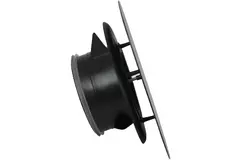 Imaginair RLV ventiel vierkant Ø 125 mm  - montageveren + ring - zwart