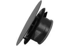 Imaginair RLV ventiel groot Ø 125 mm  - montageveren + ring - zwart
