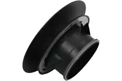 Imaginair RLV ventiel groot Ø 125 mm  - montageveren + ring - zwart