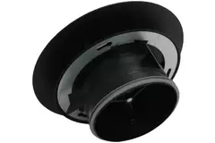 Imaginair RLV ventiel groot Ø 125 mm  - montageveren + ring - zwart