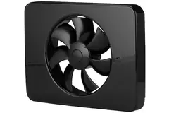 Vent-Axia Lo-Carbon iQ platte design badkamerventilator ZWART Ø 100 - 125 mm