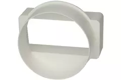 Rechthoekige kunststof verloop Ø100mm - 110x55 - KSD1