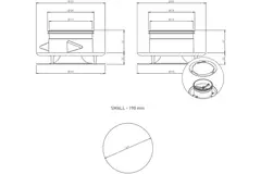 Imaginair RLV ventiel Ø 125 mm  - montageveren + ring - zwart