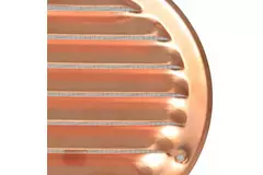 Metalen ventilatierooster rond 100 mm koper - MR100Cu