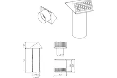 Thermoduct geveldoorvoer 150 mm