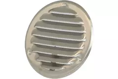 Metalen ventilatierooster rond 100 mm rvs - MR100i