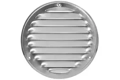 Metalen ventilatierooster rond Ø125 mm aluminium - MR125Al