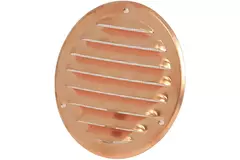Metalen ventilatierooster rond 100 mm koper - MR100Cu