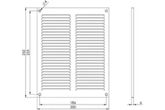 Metalen rooster 200x250mm verzinkt – MR2025Zn