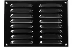 Metalen ventilatierooster vierkant 260x190 mm zwart - MR2619M - RAL9005