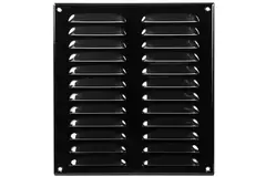 Metalen ventilatierooster vierkant 260x280 mm zwart - MR2628M - RAL9005