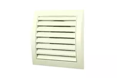 Muurrooster 150x150 met diameter 100 wit - ND10