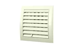 Muurrooster regelbaar 150x150 diameter: 100 wit - ND10R