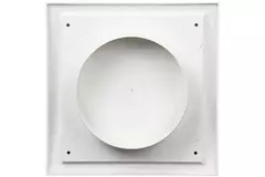 Gevelrooster met terugslagklep 150x150 mm diameter 100 mm wit - ND10FV