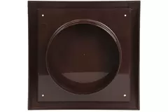 Gevelrooster met terugslagklep 150x150 mm diameter 100 mm bruin - ND10FVB