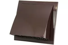 Gevelrooster met terugslagklep 190x190 mm diameter 150 mm bruin - ND15FVB