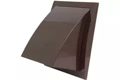 Gevelrooster met terugslagklep 150x150 mm diameter 100 mm bruin - ND10FVB