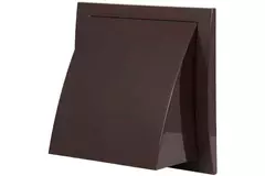 Gevelrooster met terugslagklep 150x150 mm diameter 100 mm bruin - ND10FVB