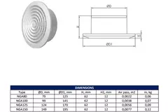 Rond ventilatierooster grill Ø 100mm (NGA100)