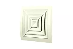 Plafondrooster vierkant 150x150 diameter: 100 wit - ND10G