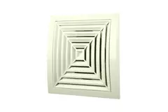 Plafondrooster vierkant 190x190 diameter: 125 wit - ND12G