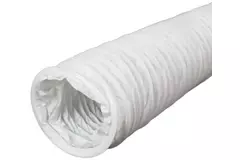 PVC 100 mm flexibele witte slang - 6 m