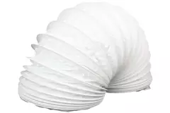 PVC 100 mm flexibele witte slang - 6 m