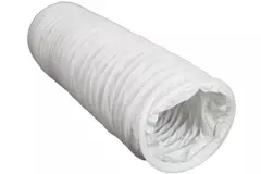 PVC 100 mm flexibele witte slang - 6 m