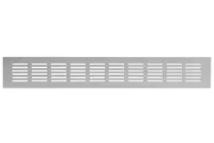 Plintrooster aluminium - zilver L=400mm x H=60mm -RA640S