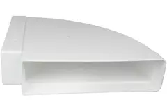 Rechthoekige kunststof horizontale 90° bocht 220X55mm - KLH25-90