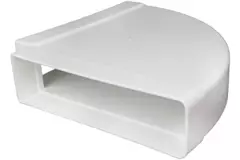 Rechthoekige kunststof horizontale 90° bocht 220X55mm - KLH25-90