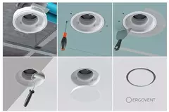Ergovent instucbaar frameloos ventilatieventiel rond 160 mm