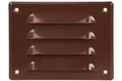 Metalen ventilatierooster vierkant 140x105 mm bruin - MR14105B