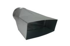 Verloopstuk 220x80 mm naar diameter 125 mm tbv instortkanaal