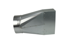 Verloopstuk 220x80 mm naar diameter 160 mm tbv instortkanaal