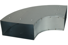 Bocht 90 graden 220x80 mm horizontaal tbv instortkanaal