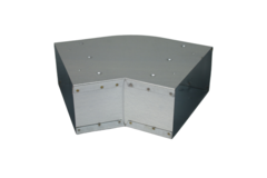 Gegalvaniseerde bocht 45 graden afmetingen 220x80 mm